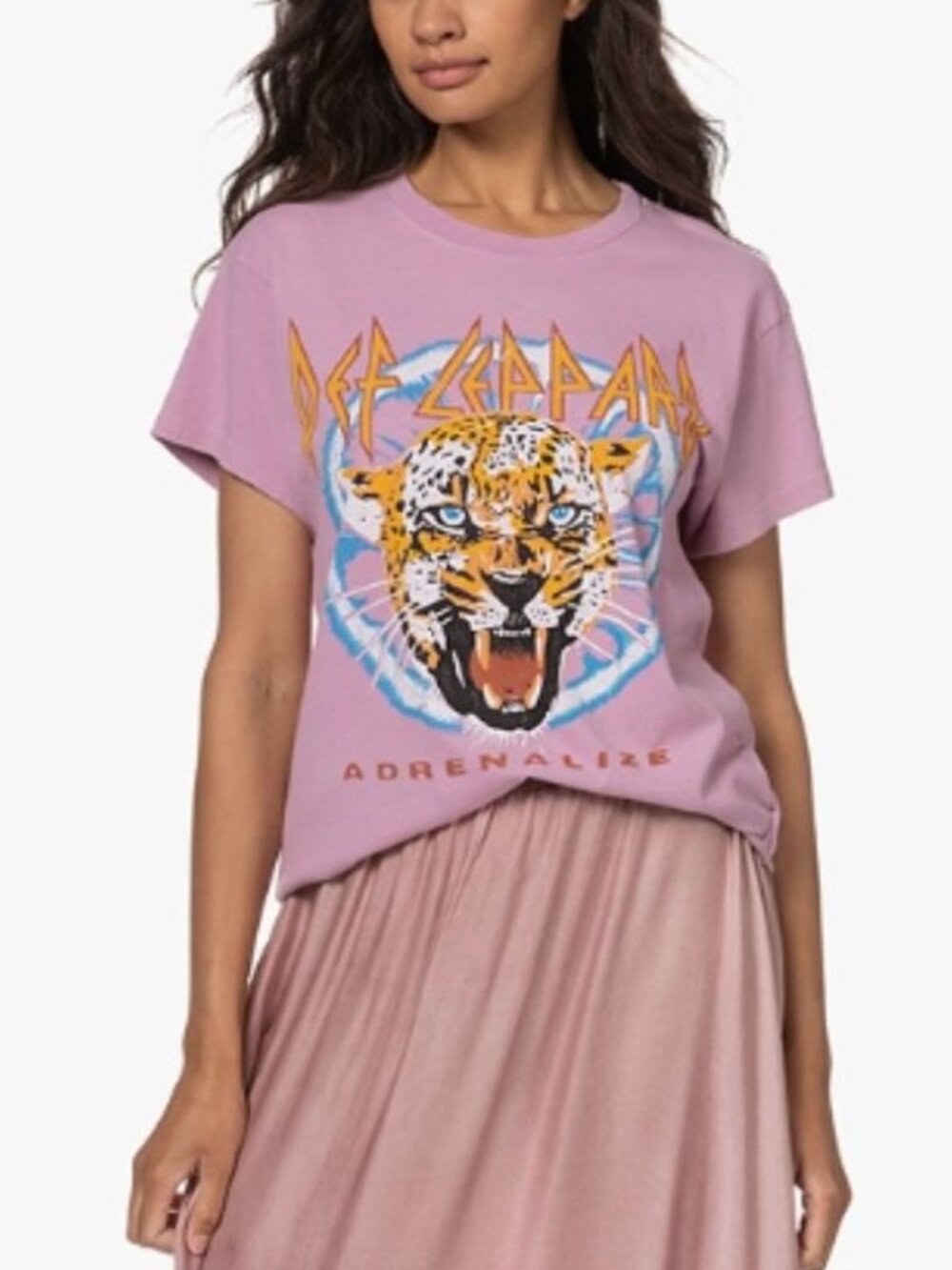 Daydreamer Def Leppard Adrenalize Tour T-shirt  in Dusty Pink Womens Size S